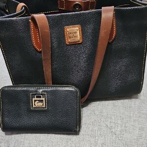 Dooney & Bourke Black and Brown Leather Set